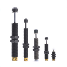 Self-compensating industrial shock absorber for load break switch